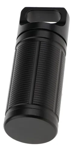 Botella De Cápsula Caja Píldora Mini Viaje Negro