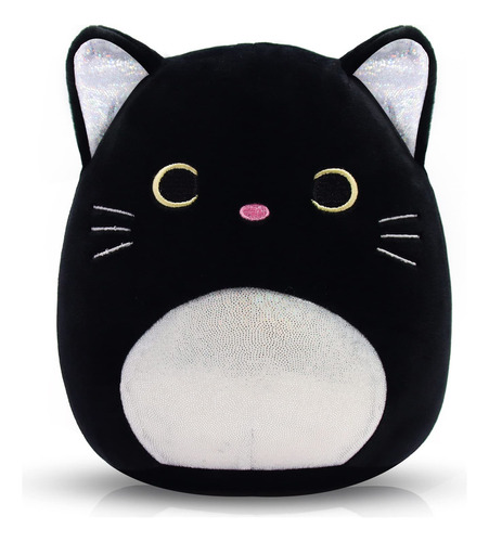 Peluche Kawaii De Peluche De Gato Negro, Almohada De Animale