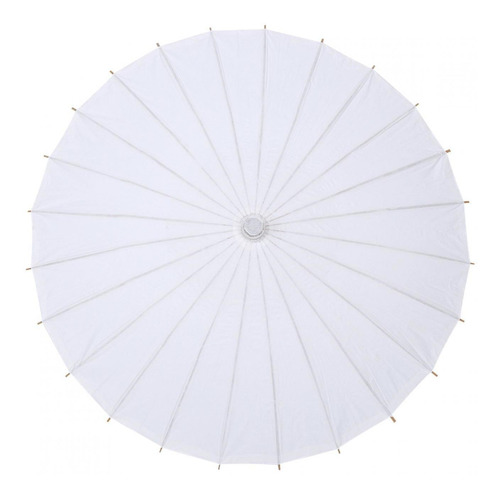 Imagen 2 de 5 de Sombrilla De Papel Para Decoración/recuerdo De Boda, Blanco
