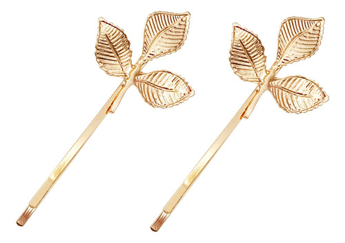 Set De Pinzas De Pelo Golden Leaves Para Niñas, Mujeres Y Ni