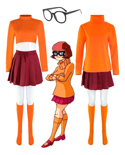A Disfraz De Anime Velma Para Cosplay, Personaje De