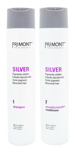Primont Silver Shampoo Acondicionador Matizador Chico 6c