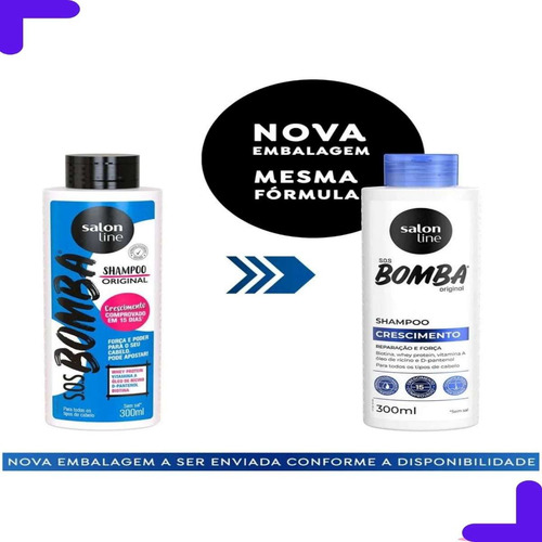 Shampoo Salon Line 300ml Bomba Original
