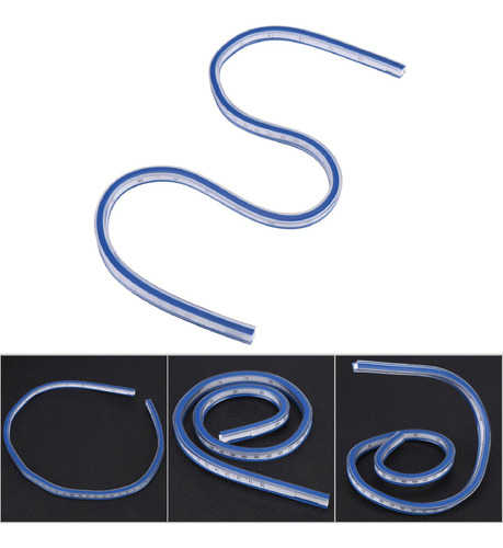 1 Pcs Curva De Plástico Flexible Regla De Regla Drawing