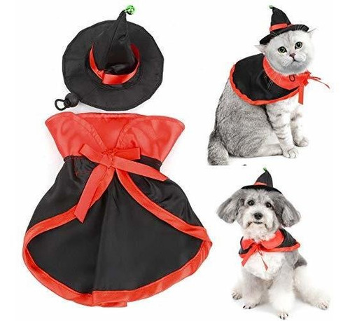 Ropa Gato - Zunea Dog Costume For Halloween Pet Cloak With W