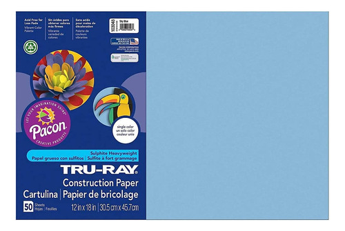 Papel De Construcción Tru-ray, 50% Reciclado, 12 X 18, Azul