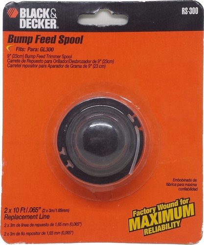 5 Carretel Nylon Rs-300 Black&decker Aparador De Grama Gl300