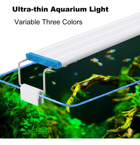 Luz Led Ultrafina Para Acuario, 8 W, Ajustable, 3 Modos De C