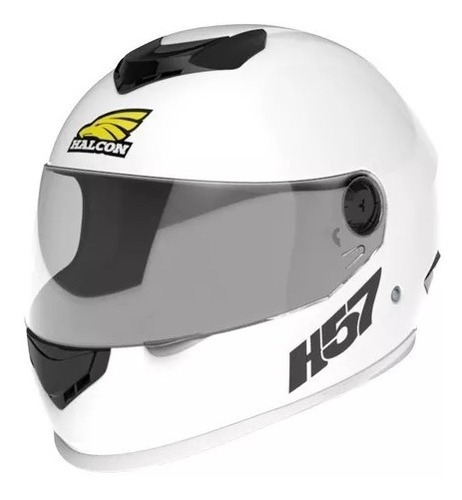 Casco Integral Halcon H57 Blanco Brillante T-xl Moto Avenida