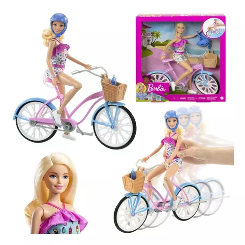 Barbie Real Boneca e Bicicleta - FTV96 - Mattel –