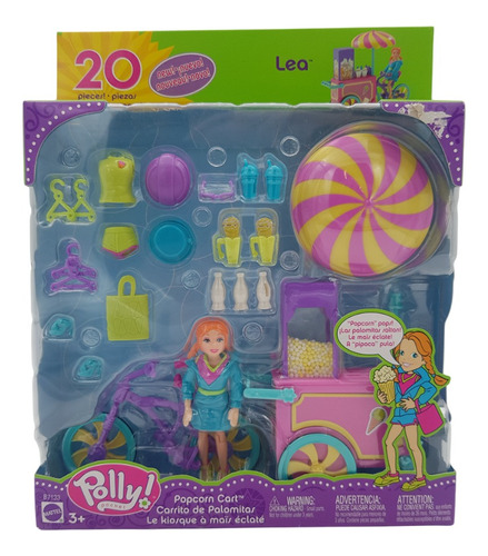 Polly Pocket Carrito De Palomitas Con Lea 2004 Sellado