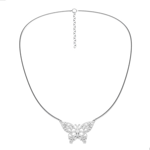 Imagen 1 de 10 de Collar Mariposa  Plata .925 Agálea Mujer
