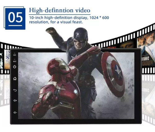 Radio Auto Android 12.2 1 Din Pantalla Touch 7'' 2 Gb 32 Gb