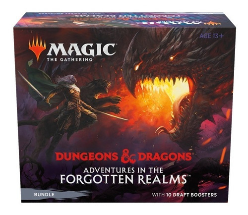 Caixa de pacotes Mtg D&d Forgotten Realms em inglês