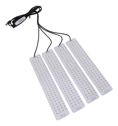 Plant Growth, Panel De Cultivo Led De 384 Led, 4 Regulables