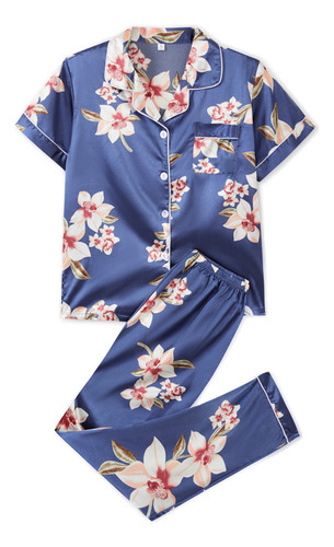 Set Loungewear De Dos Piezas De Manga Corta Y Pantalones