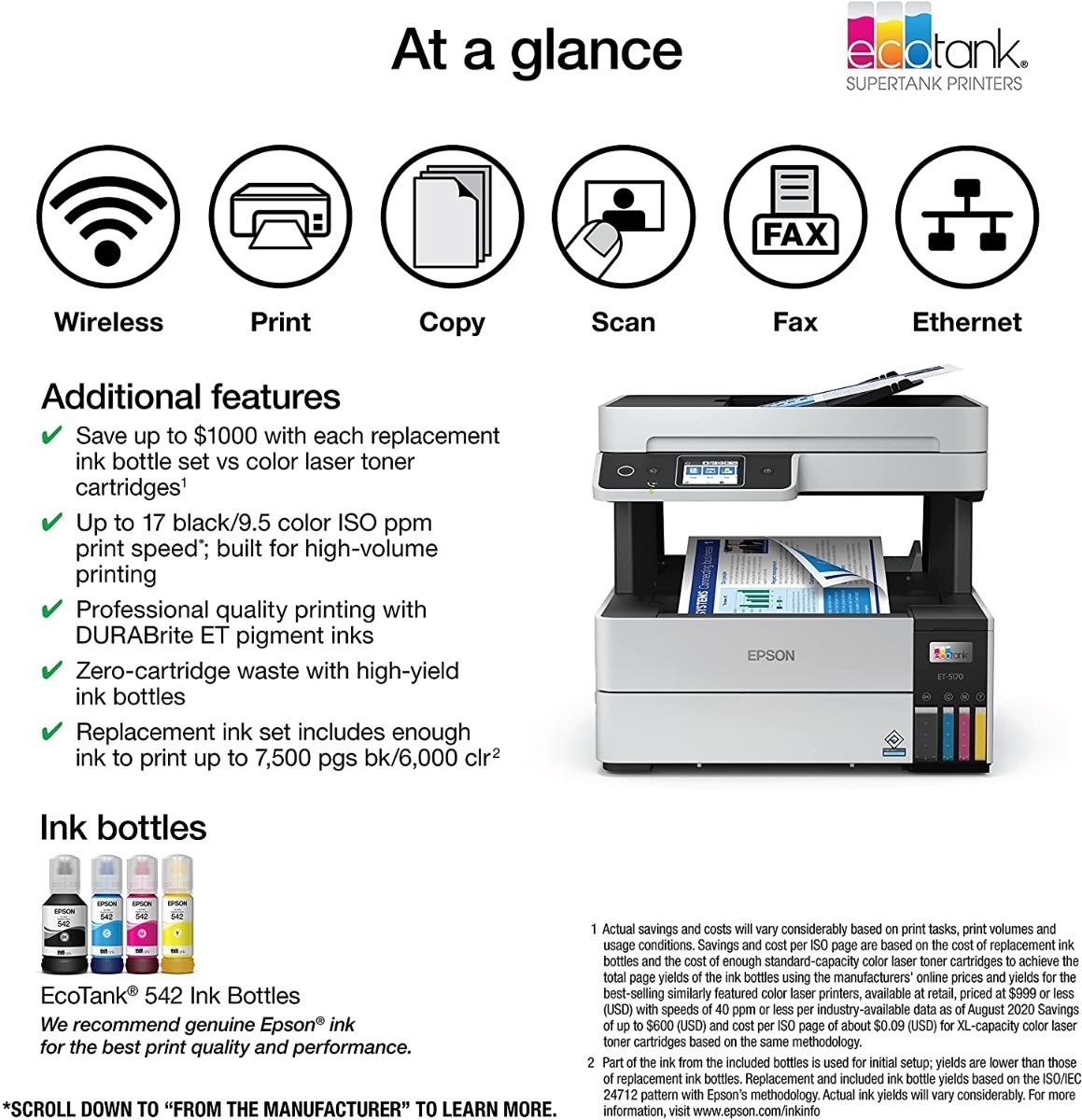 Epson Ecotank Et5170 Impresora Multifunción Empresarial Envío gratis