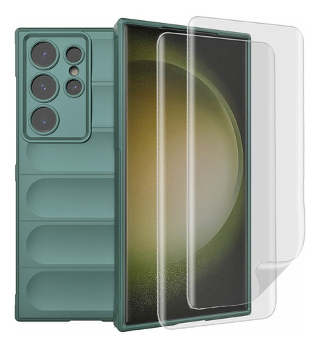 Funda Case Rudo Uso Silicona For Galaxy S24 Ultra + 2 Mica