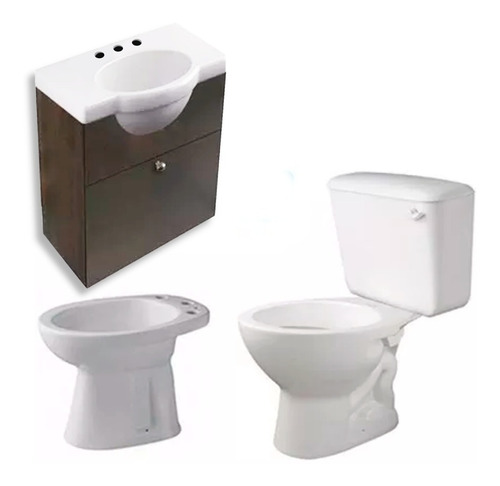 Juego Baño Sanitario Ferrum Andina Mueble Venecia Colgar