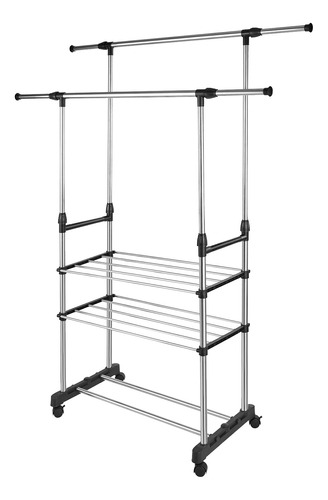 Rack Perchero Organizador Móvil, Con Ruedas