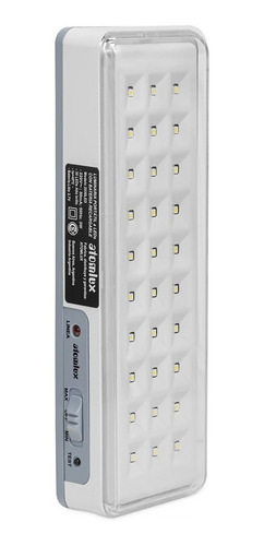 Imagen 8 de 11 de Luz de emergencia Atomlux 2030 LED con batería recargable 3 W 220V blanca
