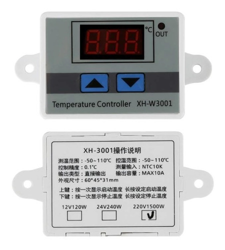 Imagen 8 de 10 de Termostato Incubadora Xh-w3001 Controlador De Temperatura