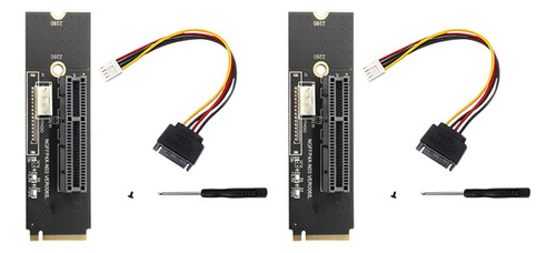 2 Tarjetas Elevadoras Ngff M2 A Pci-e, 4 Ranuras X1, M2, Nvm