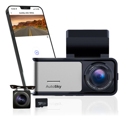 4k Dash Cam Cámara Para Vehículo Y Cámara Trasera- Wifi Gps