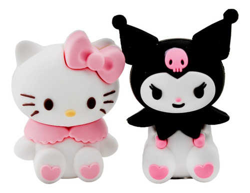 2pz De Sacapuntas Diseños Kuromi Y Hello Kitty Kawaii