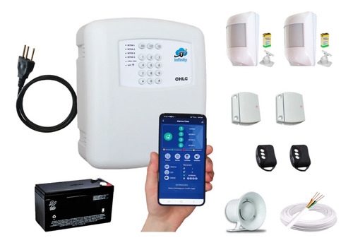 Kit Alarme Config. Wifi App Pro B2 2 Ivp Sem Fio Uso Interno