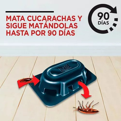 Raid Max Mata Cucharachas 4 Trampas De 2,5 Gr C/u