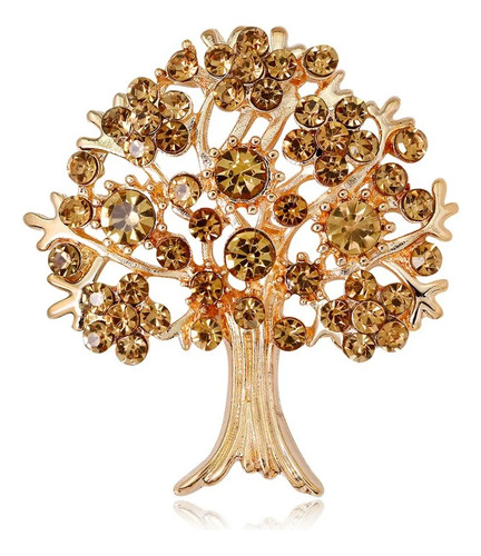  Broche Prendedor  De Arbol De La Vida Cristal Austriaco