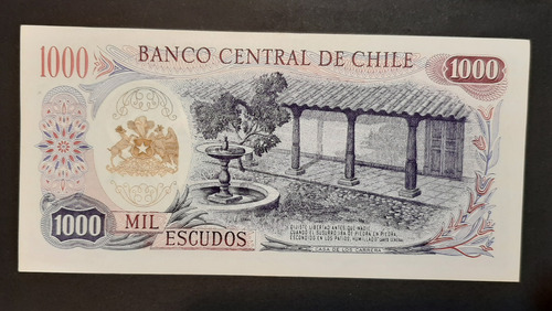 Billete Chileno De 1000 Escudos Firmas Matus/trucco Xf Matus / Trucco