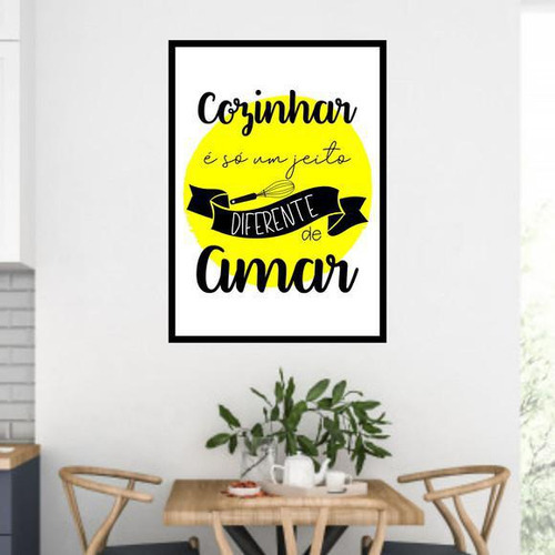 Quadro Decorativo Um Jeito Diferente De Amar Moldura Preta