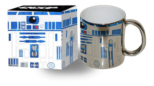 Taza Star Wars R2d2 Plateada Espejo