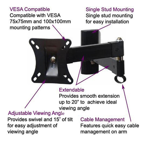 Videosecu Soporte De Pared Para Tv Lcd Led Uhd Montaje De