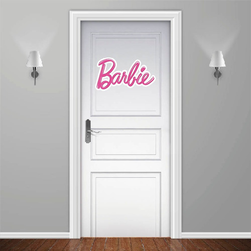Adesivo Para Porta Decoração Apartamento Quarto Barbie