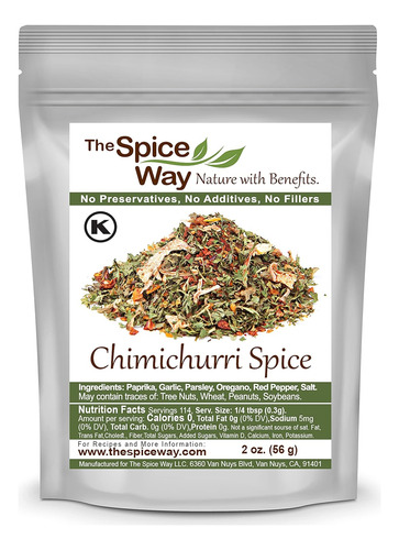 The Spice Way -chimichurri Spice Blend. Non Gmo, No Preserva