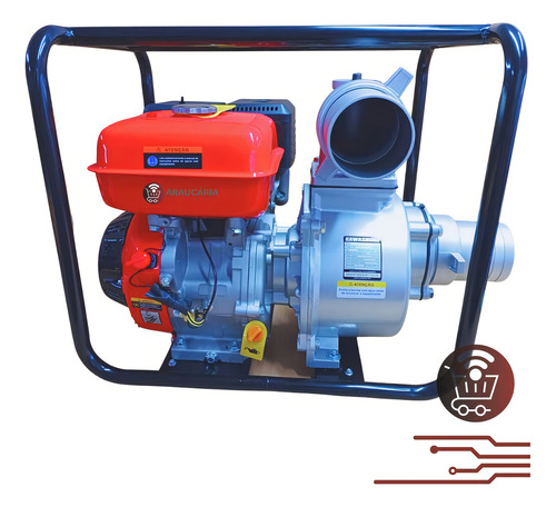Motobomba Gasolina Alta Vazão Gw400a 9hp 4t Kawashima
