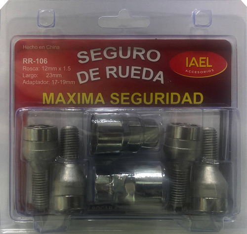 Seguro Rueda Antirobo 4 Bulones+seg 6 Renault R19 88/01