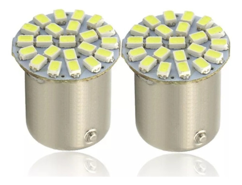 Kit Ampolleta Luz Led 1 Contacto 22 Leds Ba15s 1156 P21w 6w