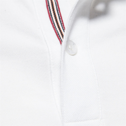 A Camisa Polo De Algodón Bordado Para Hombre Con Solapa