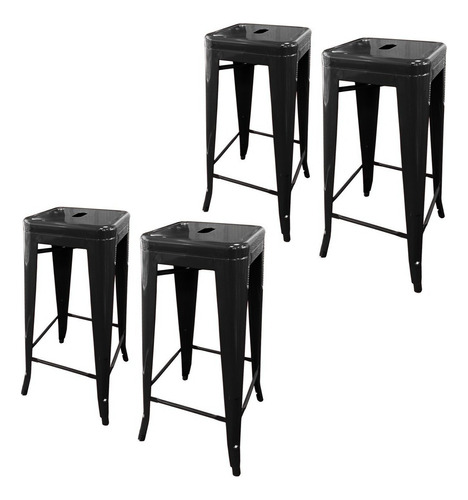 Juego X 4 Banquetas Taburete Alta Silla Tolix Comedor Cocina