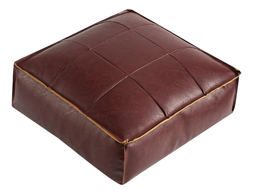 Almofada De Chão Quadrada Pufe Marroquino Vermelho Violeta