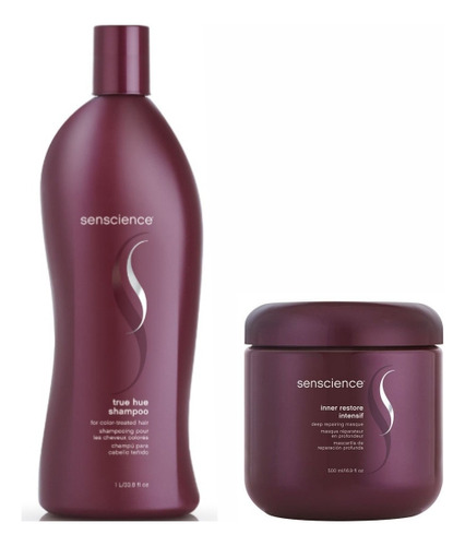 Kit Shampoo 1000ml E Máscara 500ml Senscience True Hue