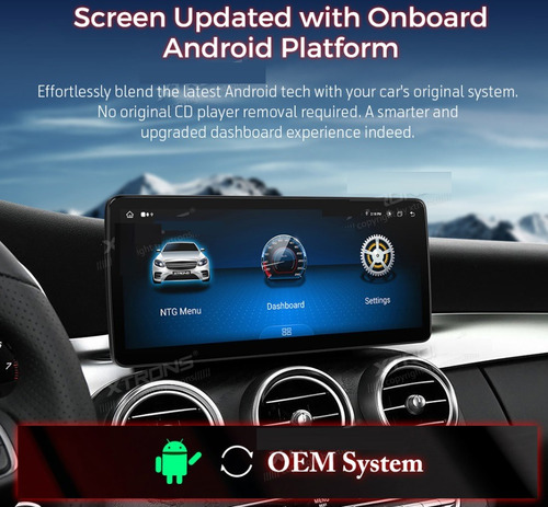 Mercedes Benz Pantalla 12.3 Clase C Glc 2015-2019 Android Hd