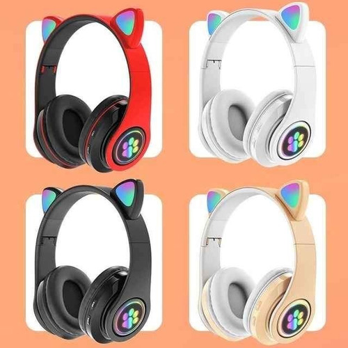Auriculares Inalámbricos B39 Para Niños, Cascos Con Orejas