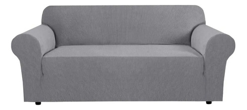 Funda Sofá 3 Cuerpos Cubre Sillón Elastica Tela Reforzada Color Gris