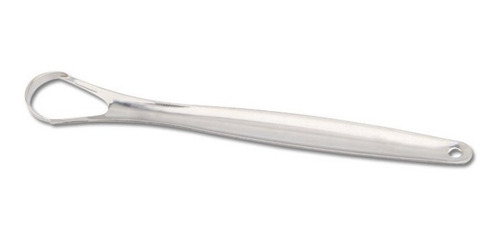 Imagem 2 de 9 de Limpador Para Língua Raspador Em Aço Inox Higiene Bucal