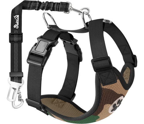Arnes Con Chaleco + Cinturon De Seguridad Para Perros 